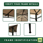 Replacement Canopy for AbcCanopy, MasterCanopy GHG-1012DP-NT 10' x 12' Gazebo - Beige, Riplock 350