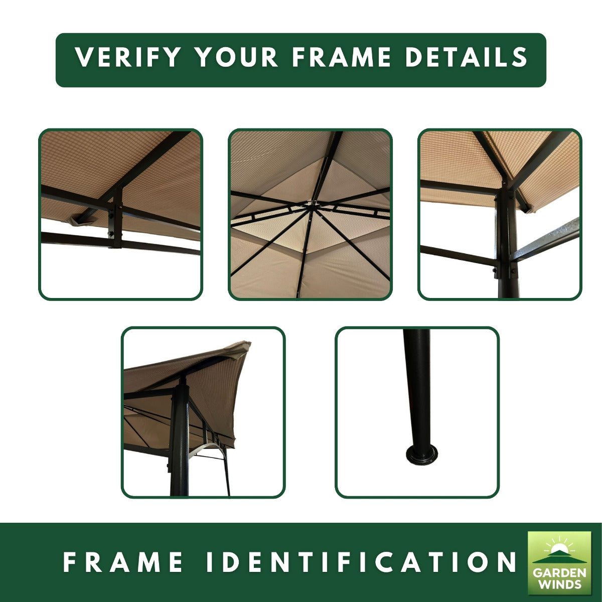 Replacement Canopy for AbcCanopy, MasterCanopy GHG-1012DP-NT 10' x 12' Gazebo - Beige, Riplock 350