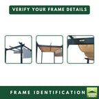 Replacement Canopy for Kozyard Domi 10' x 10' Pergola - Beige, Riplock 350