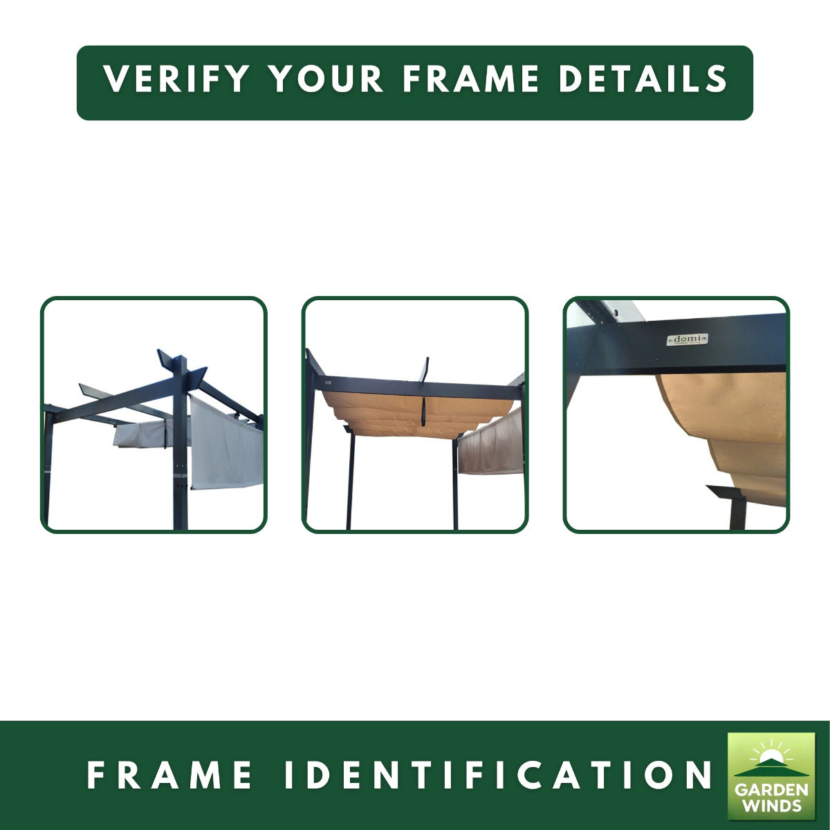 Replacement Canopy for Kozyard Domi 10' x 10' Pergola - Beige, Riplock 350