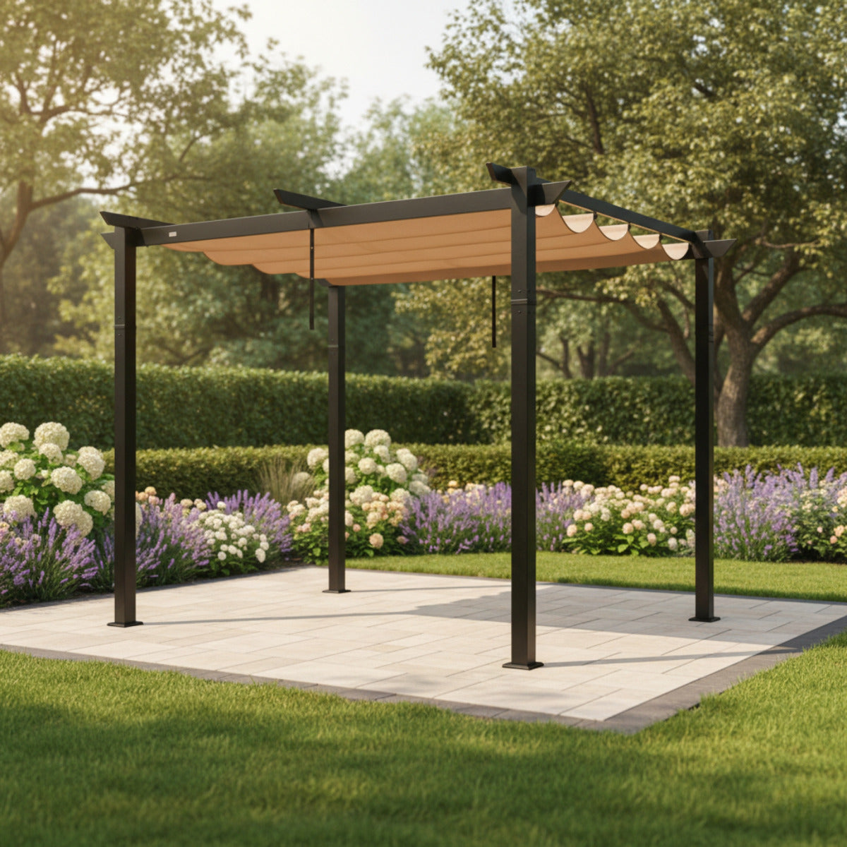 Replacement Canopy for Kozyard Domi 10' x 10' Pergola - Beige, Riplock 350