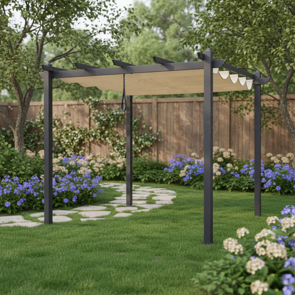 Replacement Canopy for Purple Leaf ZYMPG10 10' x 10' Pergola - Beige, Riplock 350