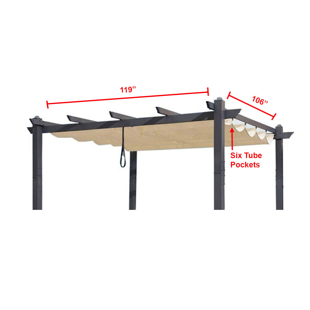 Universal Replacement Canopy for Retractable 10' x 12' Pergola - RipLock 350
