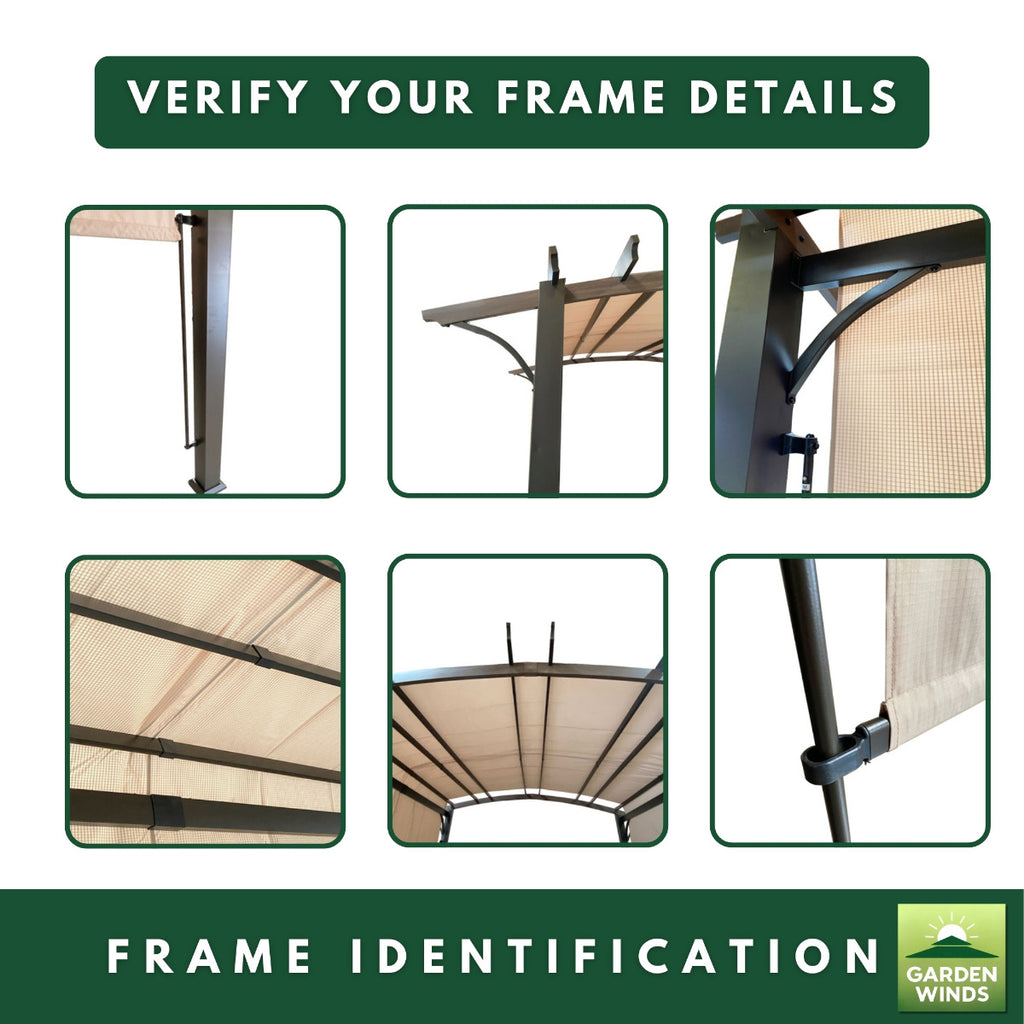 Replacement Canopy for Orchard Park A106009001 11' x 13' Pergola - Beige, Riplock 350