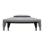 Replacement Canopy for Grand Patio 840.0020.000.001 10' x 13' Gazebo - Slate Gray, RipLock 350