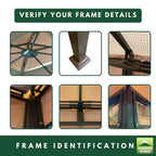 Replacement Privacy Curtain Set for TPGAZ2303D, TPGAZ2403-A-C 10' x 12' Gazebo - Beige, 350