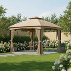 Replacement Privacy Curtain Set for TPGAZ2303D, TPGAZ2403-A-C 10' x 12' Gazebo - Beige, 350