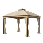 Replacement Canopy and Netting Set for TPGAZ2303D, TPGAZ2403-A-C 10' x 12' Gazebo - Beige, Riplock 350