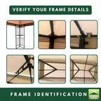 Replacement Canopy for Easy Assembly Mainstays MSD236247917053 10' x 12' Gazebo - RipLock 350