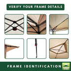 Replacement Canopy for ABCCANOPY 13' x 13' Portable Canopy - Beige, Riplock 350
