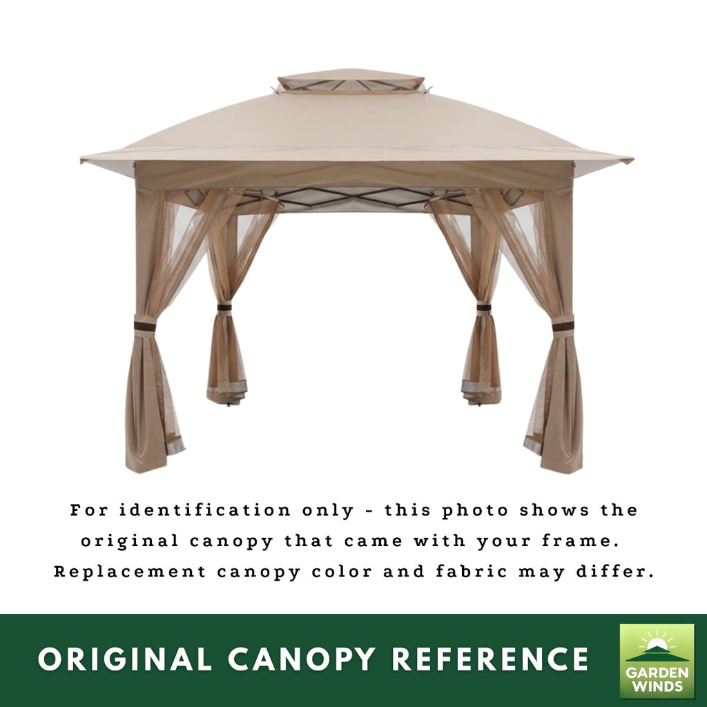 Replacement Canopy for Cooshade JS-02 13' x 13' Pop Up Tent - Beige, RipLock 350