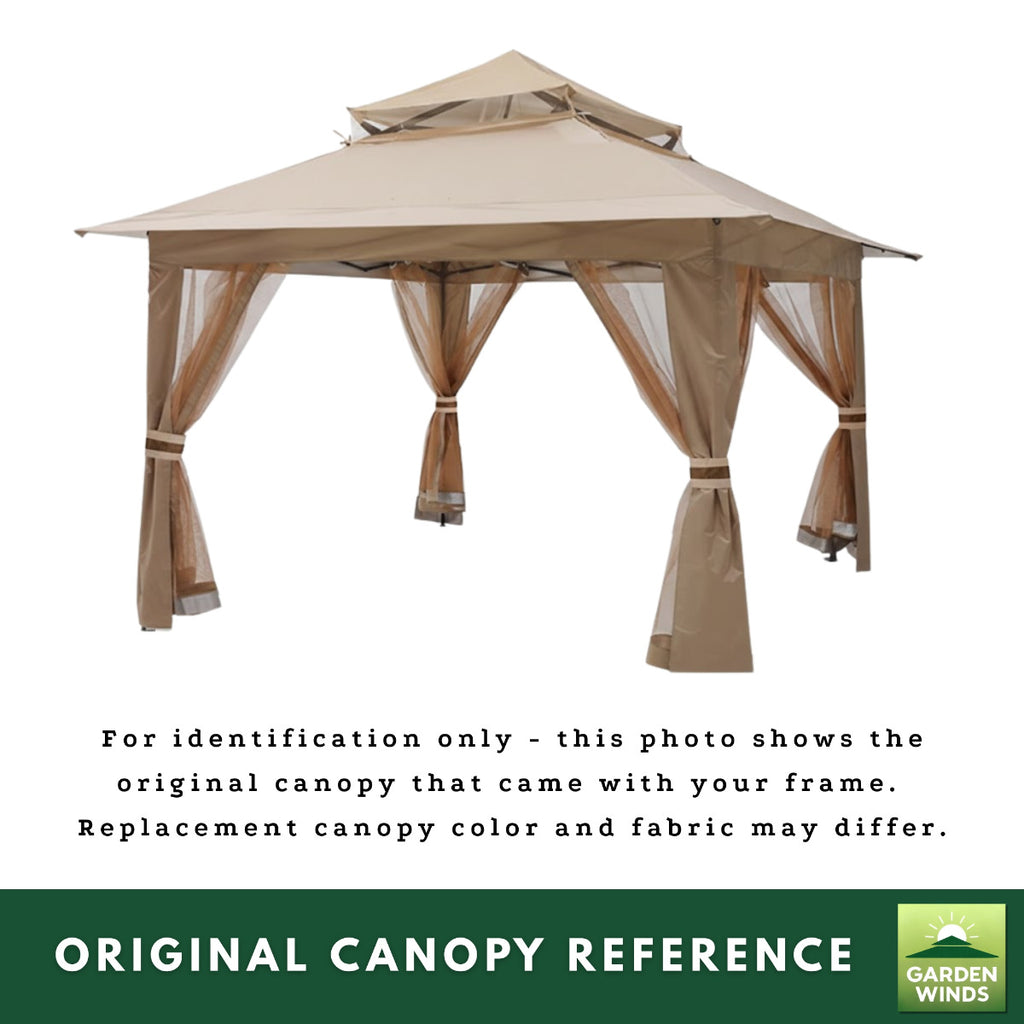 Replacement Canopy for MasterCanopy MC-JS-02 13' x 13' Pop Up Tent - Beige, RipLock 350