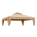 Replacement Canopy for Erommy Square B088NCCWXF, HWG-027C 12' Gazebo - Beige, Riplock 350