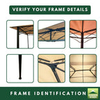 Replacement Canopy for FDW B0894FPCNT, GZ-6034, GZ6034 10' x 13' Gazebo - Beige, Riplock 350