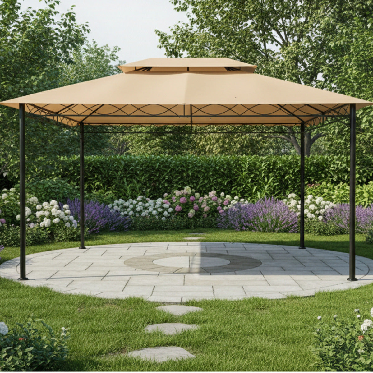 Replacement Canopy for FDW B0894FPCNT, GZ-6034, GZ6034 10' x 13' Gazebo - Beige, Riplock 350