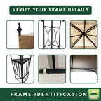 Replacement Canopy for AbcCanopy, MasterCanopy Arrow Crescent TJ-288-1012 10' x 12' Gazebo - Beige, Riplock 350