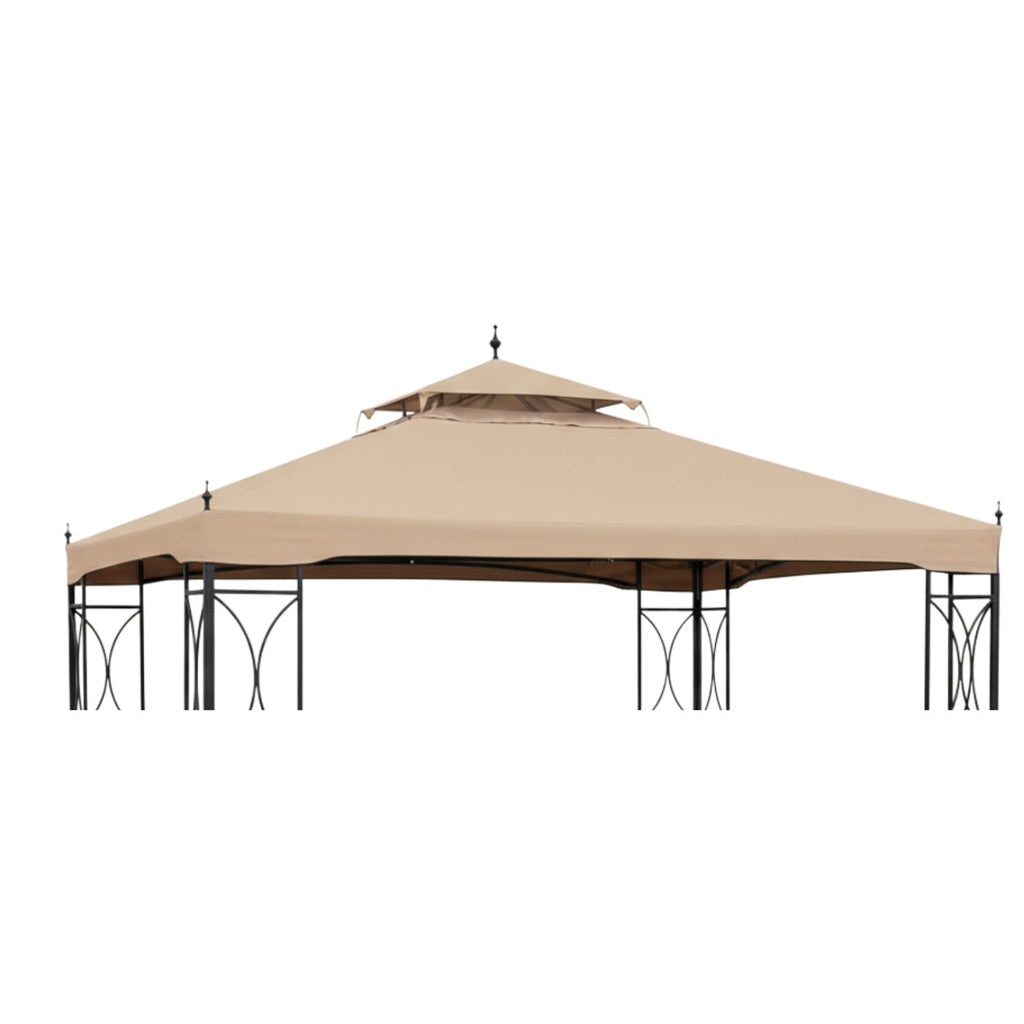 Replacement Canopy for AbcCanopy, MasterCanopy Arrow Crescent TJ-288-1012 10' x 12' Gazebo - Beige, Riplock 350