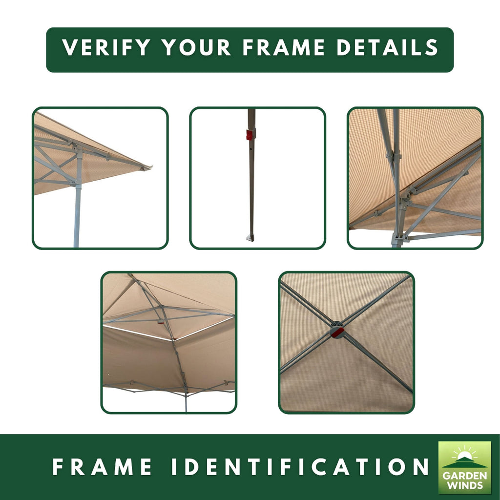 Replacement Canopy for JS-01 Cooshade 13' x 13' Straight Leg Instant Shelter - Beige, RipLock 350