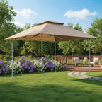 Replacement Canopy for JS-01 Cooshade 13' x 13' Straight Leg Instant Shelter - Beige, RipLock 350