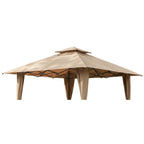 Replacement Canopy for PHI VILLA GA003-B-1 13' x 13'  Sun Shade Gazebo - Beige, RipLock 350