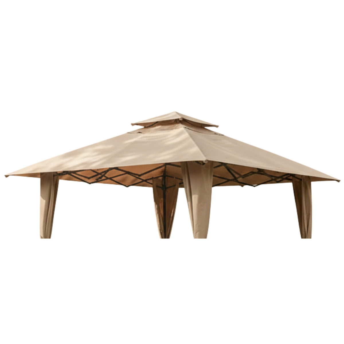 Replacement Canopy for PHI VILLA GA003-B-1 13' x 13'  Sun Shade Gazebo - Beige, RipLock 350