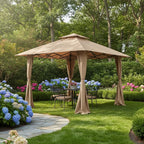 Replacement Canopy for PHI VILLA GA003-B-1 13' x 13'  Sun Shade Gazebo - Beige, RipLock 350