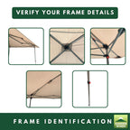 Replacement Canopy for Coleman Light and Fast, Oasis, and Oasis Lite 2000029928 10' x 10' Tent - Beige, RipLock 350