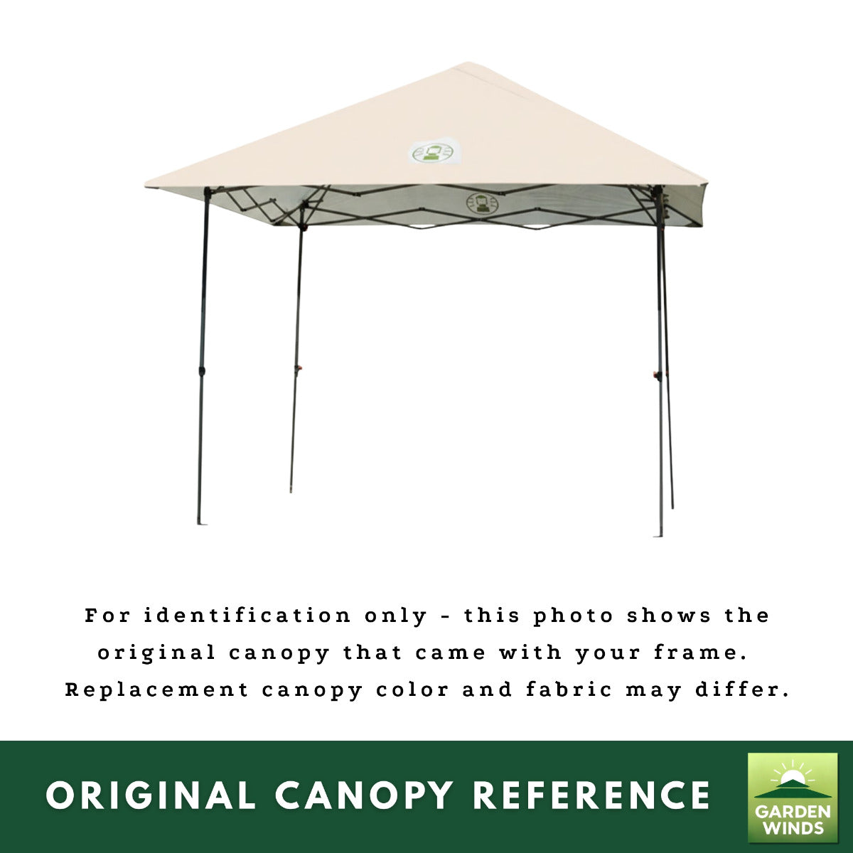 Replacement Canopy for Coleman Light and Fast, Oasis, and Oasis Lite 2000029928 10' x 10' Tent - Beige, RipLock 350