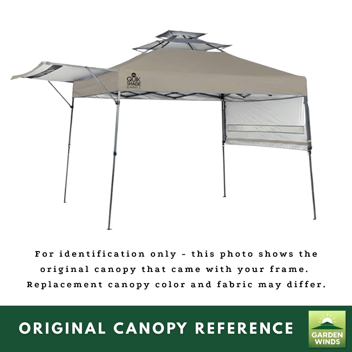 Replacement Canopy for Quik Shade Summit Triple Tier 157416DS 10' x 10' Tent -Beige, RipLock 350
