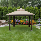 Replacement Canopy for Elite Shade USA X002045IRZ 12' x 12' Gazebo - Beige, RipLock 500