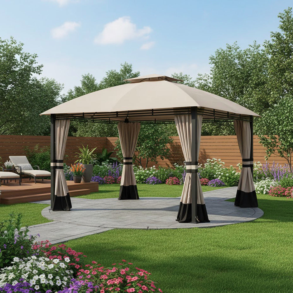 Replacement Canopy for Crestfield A101017510 11' x 13' Gazebo - Beige, RipLock 350