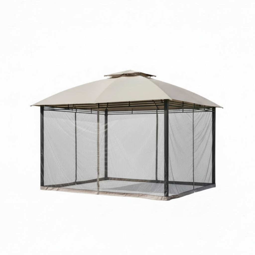 Replacement Canopy and Netting Set for Crestfield A101017510 11' x 13' Gazebo - Beige, RipLock 350