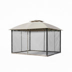 Replacement Canopy and Netting Set for Crestfield A101017510 11' x 13' Gazebo - Beige, RipLock 350