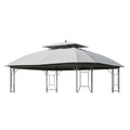 Replacement Canopy for Style Selections TPGAZ2236 11' x 13' Gazebo - Slate Gray, RipLock 350
