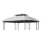 Replacement Canopy for Style Selections TPGAZ2236 11' x 13' Gazebo - Slate Gray, RipLock 350