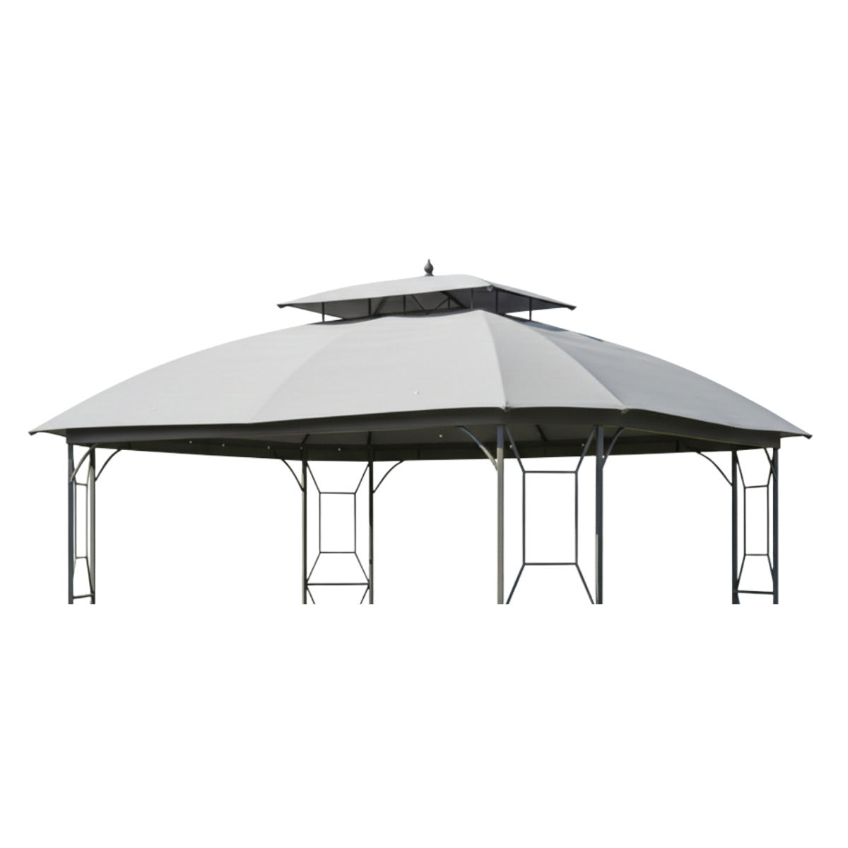 Replacement Canopy for Style Selections TPGAZ2236 11' x 13' Gazebo - Slate Gray, RipLock 350