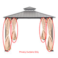 Replacement Privacy Curtain Set for L-GZ1150PST-A Hard Top Gazebo