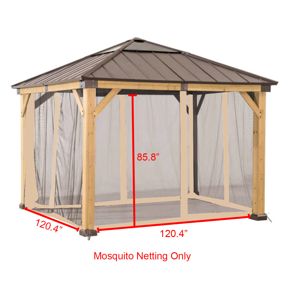 Replacement Netting Set for A102007200 Hard Top Gazebo