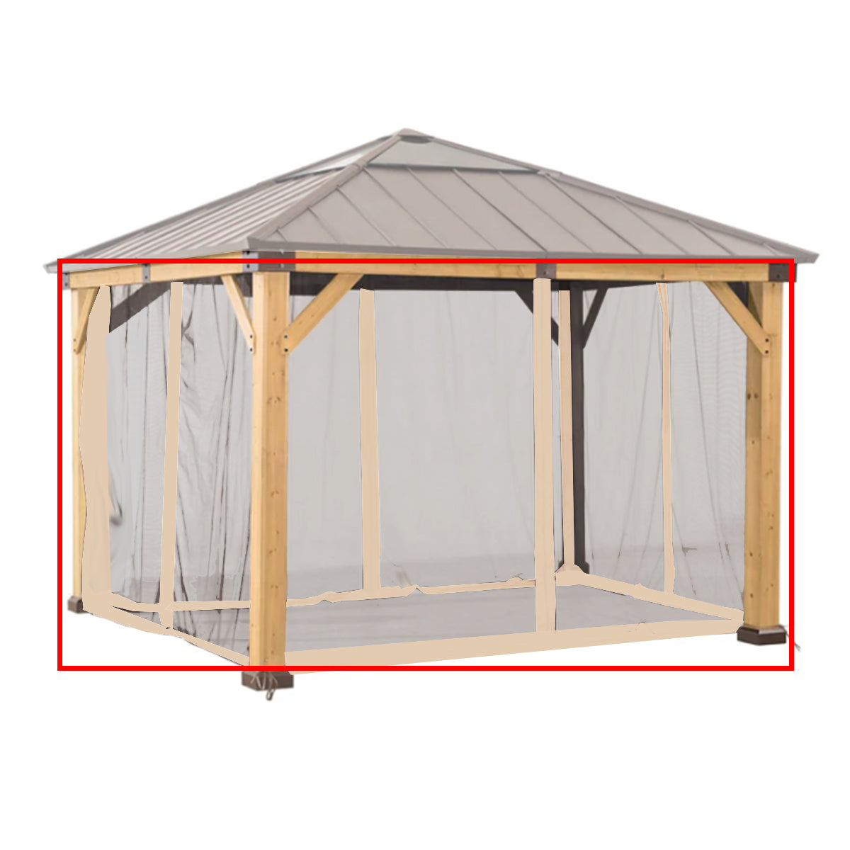 Replacement Netting Set for A102007200 Hard Top Gazebo