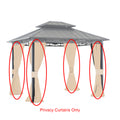 Universal Replacement Privacy Curtain Set for 11' X 9' Hard Top Gazebo