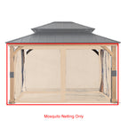 Universal Replacement Mosquito Netting Set for 10' X 12' Hard Top Gazebo