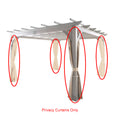 Replacement Privacy Curtain Set for Allen + Roth Riverpointe Pergola