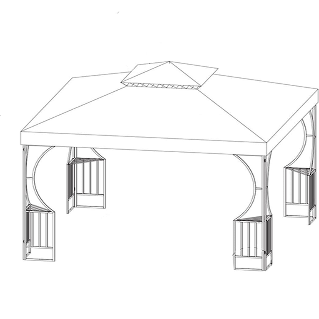 Replacement Canopy for 2022 Premium Patio 23683-22 Gazebo - 350