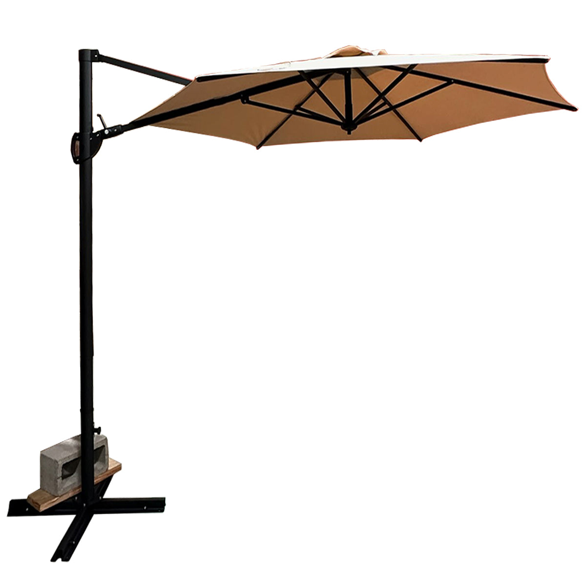 Replacement Canopy for Style Selections 9ft Offset Umbrella - RipLock 350 - Slate Gray