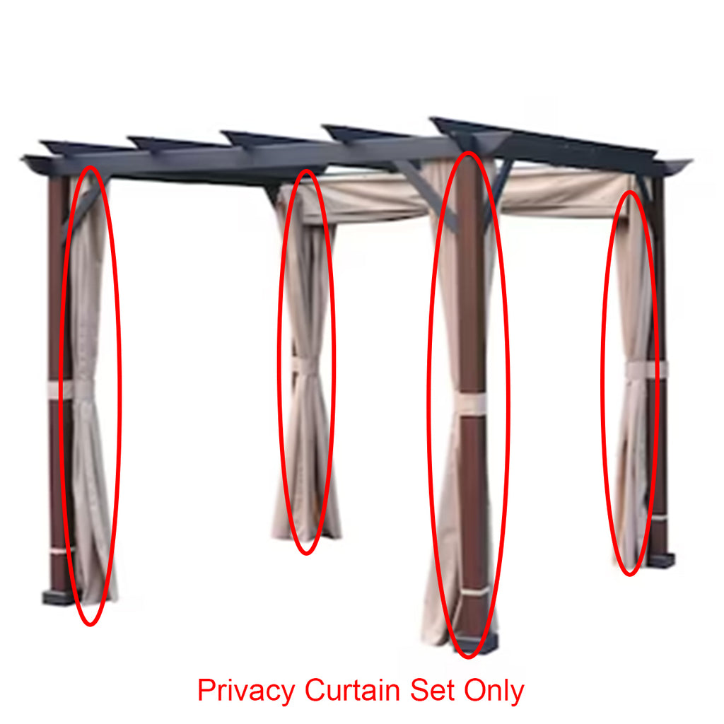Replacement Privacy Curtain Set for Allen + Roth TPPER2401A Pergola