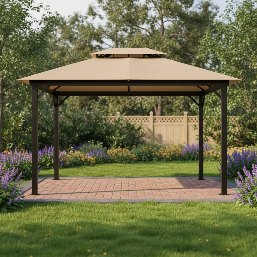 Replacement Canopy for Spencer Hill GG-11076-AAP 10' x 12' Gazebo - Beige, RipLock 350