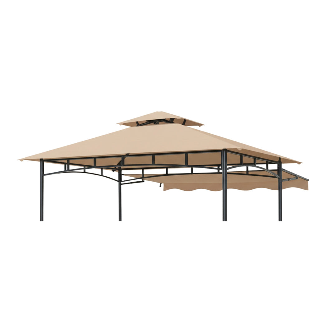 Replacement Canopy for Charmeleon 2 Tiered AHGUS-CM-G85-BR 8' x 5' Grill Gazebo - Beige, RipLock 350