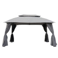 Replacement Canopy for Grand Patio 10' X 13' Gazebo - RipLock 350 - Slate Gray