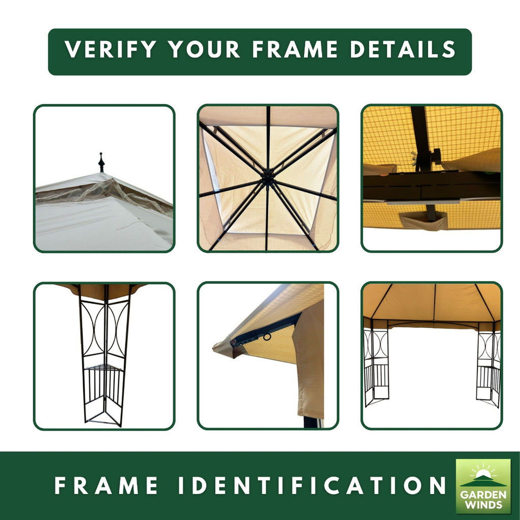 Replacement Canopy for MasterCanopy B08NPY5Y4V 11' x 13' Gazebo - Beige, RipLock 350