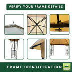 Replacement Canopy for MasterCanopy B08NPY5Y4V 11' x 13' Gazebo - Beige, RipLock 350